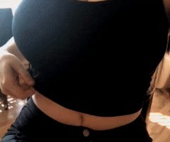 Brunette showing massive boobs