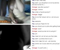 Cute Redhead Babe and BF fuck on Omegle cam to stranger