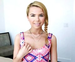 Hot Young Petite Blonde Teen Fucked After Hollywood Date POV