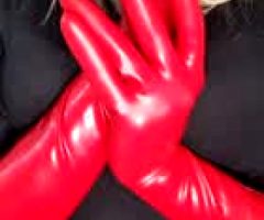 My Perfect Tight Red Latex Gloves