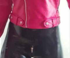 [OC] Latex Leggings And Leather Jacket I Think Both Looks So Hot Together Don’t You Think?