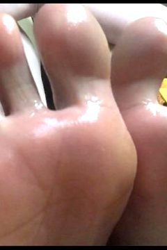 Shiny Oily Toes Ready For My Massage